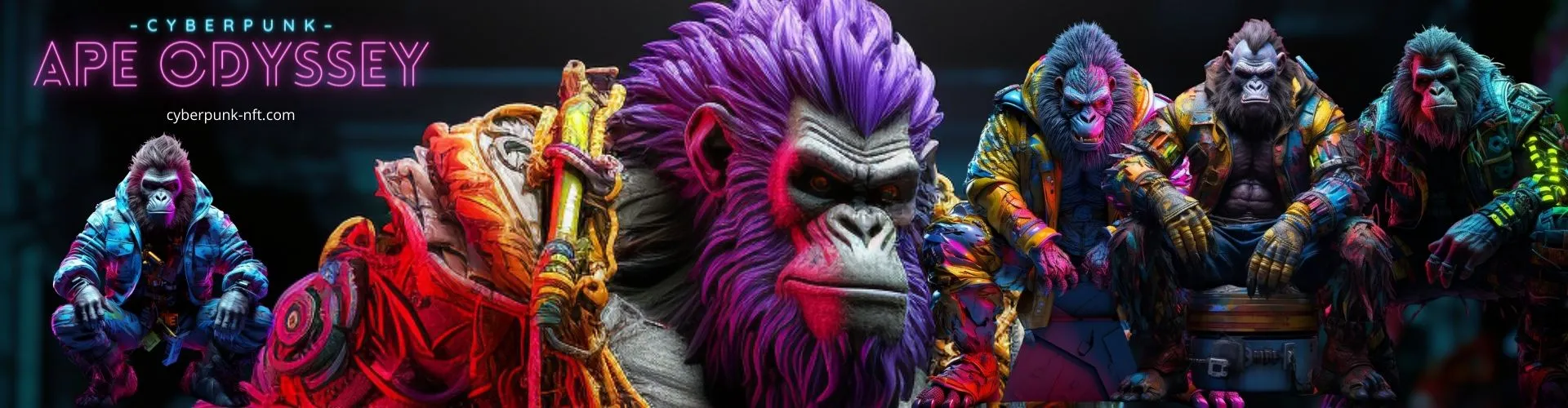 Profile banner of collection Cyberpunk Ape Odyssey