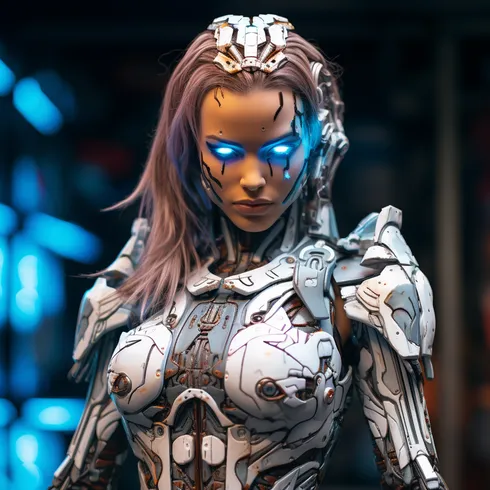 Picture of Collectible Cyberpunk Futuristic Girl #5
