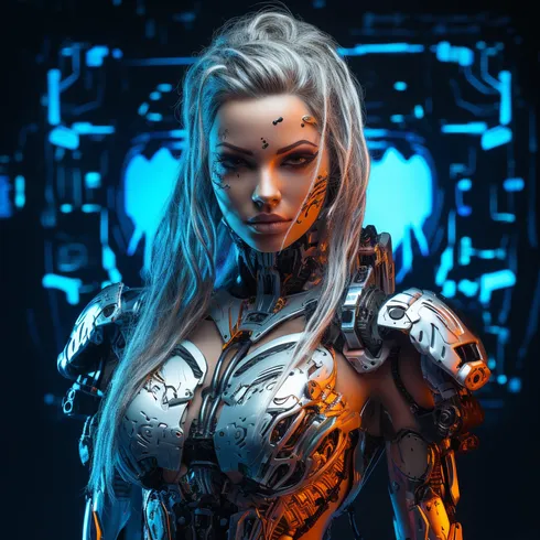 Picture of Collectible Cyberpunk Futuristic Girl #20